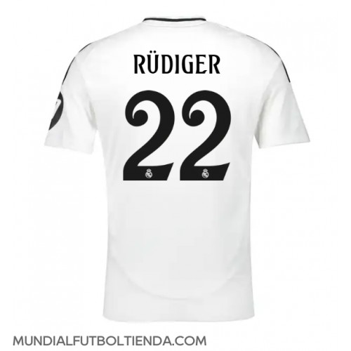 Camiseta Real Madrid Antonio Rudiger #22 Primera Equipación Replica 2024-25 mangas cortas